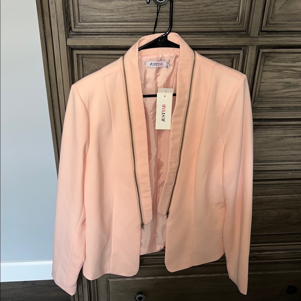 JustFab Light Peach Blazer for Women